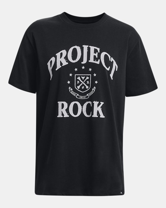Women's Project Rock Campus Heavyweight T-Shirt in Black image number 4